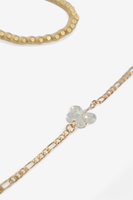 Set of gold effect bracelets
