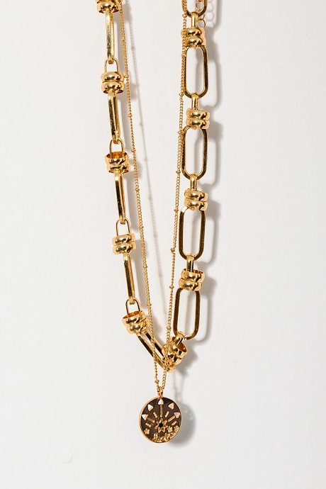 Necklace with double chains