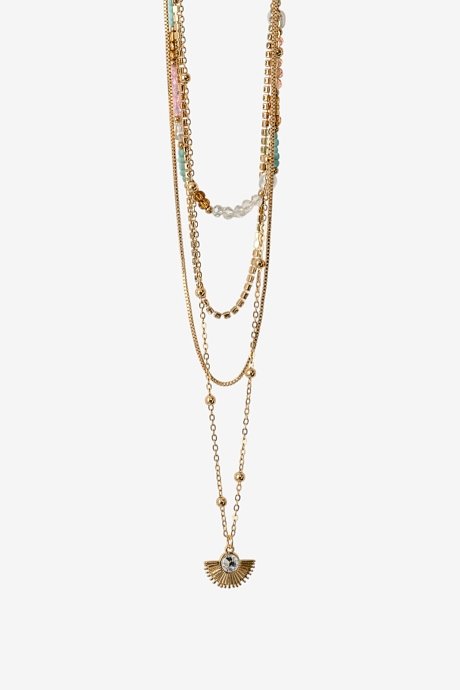 Set of chain necklaces with pendant