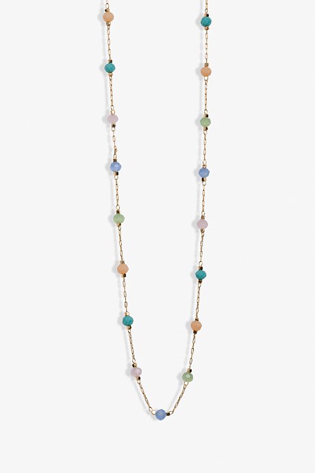 Necklace with multicolor beads
