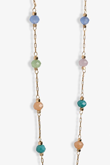 Necklace with multicolor beads