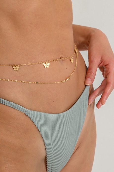 Waist belt- necklace with 2 chains