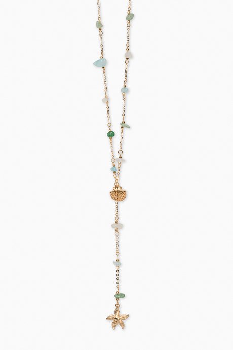 Necklace with multicolor decorative stones