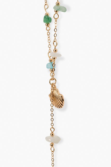 Necklace with multicolor decorative stones