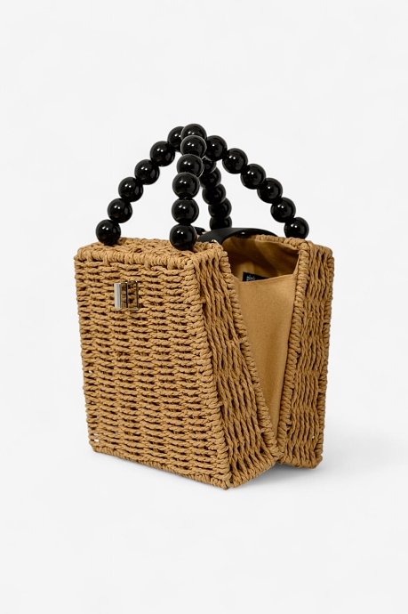 Τσαντάκι χειρός box με πλεκτό σχέδιο