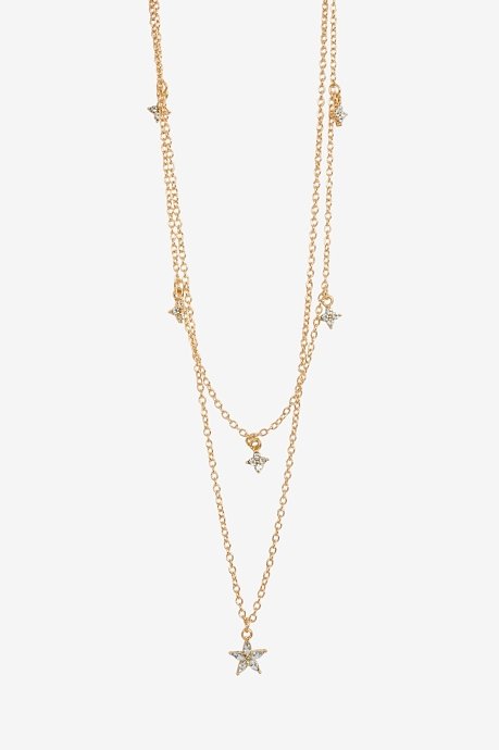 Set of necklaces with gold effect