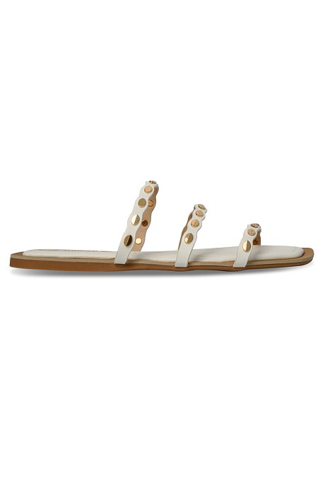 Flat sandals with straps and stud embellishments